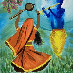 Lost in the love of her Krishna