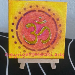 Om yellow red golden