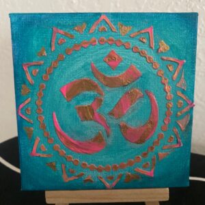 Om teal golden orange