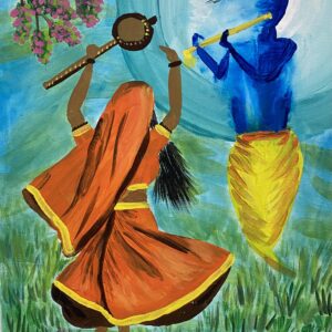 Lost in the love of her Krishna
