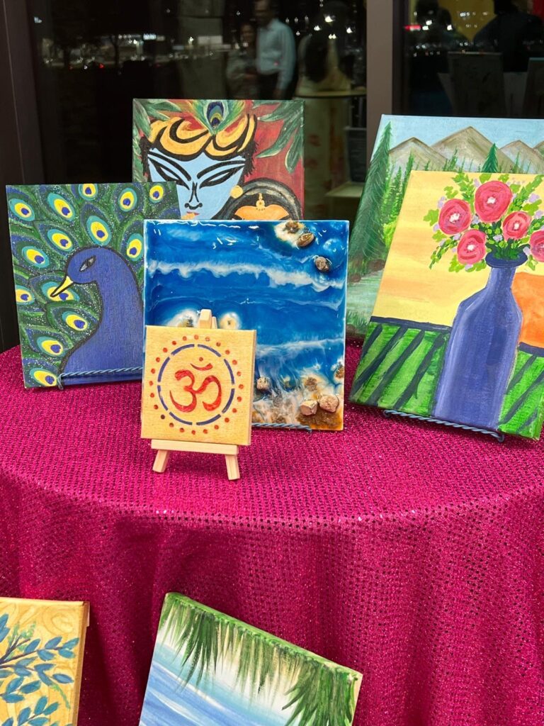 Original paintings by Dr. Apurva supporting Down Syndrome Association of South Texas 2025